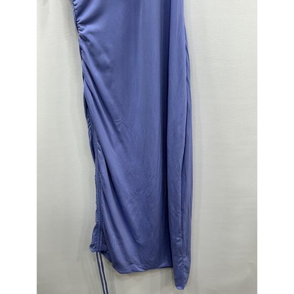 NWT Shades of Rose Womens One Shoulder Maxi Dress Ruched Side Purple Size M - Picture 6 of 10